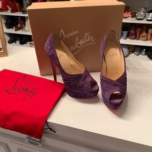 Christian Louboutin Purple Suede Pumps